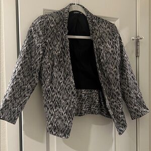 Express Black and White Patterned Blazer